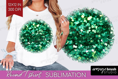 Glitter Texture Round Tshirt Background - Sparkle Glitter Product Image 1