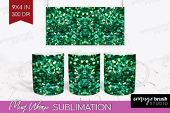Glitter Texture Mug Wrap - Sparkle Glitter Mug PNG Product Image 1