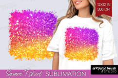 Glitter Texture Square Tshirt Background - Sparkle Glitter Product Image 1