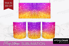 Glitter Texture Mug Wrap - Sparkle Glitter Mug PNG Product Image 1