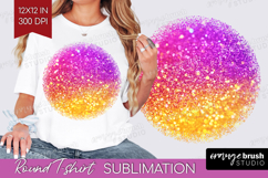 Glitter Texture Round Tshirt Background - Sparkle Glitter Product Image 1
