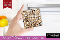 Glitter Texture Magnet Sublimation - Sparkle Glitter Square Product Image 1