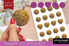 Glitter Texture Round Sticker - Sparkle Glitter Printable Product Image 1