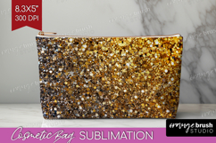 Glitter Texture Cosmetic Bag - Sparkle Glitter Makeup Bag Product Image 1