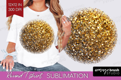 Glitter Texture Round Tshirt Background - Sparkle Glitter Product Image 1