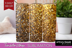 Glitter Texture Tumbler Wrap - Sparkle Glitter Tumbler PNG Product Image 1