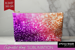 Glitter Texture Cosmetic Bag - Sparkle Glitter Makeup Bag Product Image 1