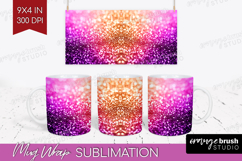 Glitter Texture Mug Wrap - Sparkle Glitter Mug PNG Product Image 1