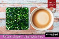 Glitter Texture Square Coaster - Sparkle Glitter Coaster PNG Product Image 1