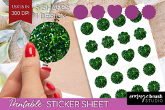 Glitter Texture Round Sticker - Sparkle Glitter Printable Product Image 1