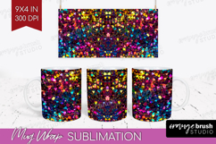 Glitter Texture Mug Wrap - Sparkle Glitter Mug PNG Product Image 1
