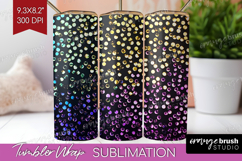 Glitter Texture Tumbler Wrap - Sparkle Glitter Tumbler PNG Product Image 1