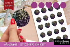 Glitter Texture Round Sticker - Sparkle Glitter Printable Product Image 1
