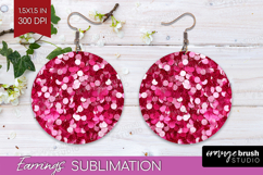 Glitter Texture Round Earrings - Sparkle Glitter PNG Product Image 1