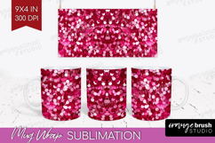 Glitter Texture Mug Wrap - Sparkle Glitter Mug PNG Product Image 1