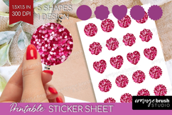 Glitter Texture Round Sticker - Sparkle Glitter Printable Product Image 1