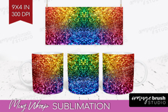 Glitter Texture Mug Wrap - Sparkle Glitter Mug PNG Product Image 1