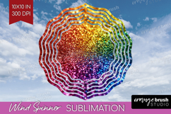 Glitter Texture Wind Spinner Sublimation PNG - Sparkle Round Product Image 1