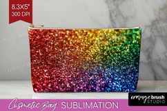 Glitter Texture Cosmetic Bag - Sparkle Glitter Makeup Bag Product Image 1