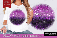 Glitter Texture Round Tshirt Background - Sparkle Glitter Product Image 1
