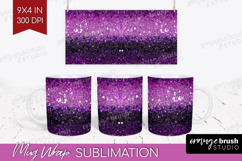 Glitter Texture Mug Wrap - Sparkle Glitter Mug PNG Product Image 1