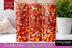 Glitter Texture Tumbler Wrap - Sparkle Glitter Tumbler PNG Product Image 1