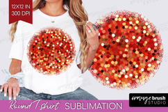 Glitter Texture Round Tshirt Background - Sparkle Glitter Product Image 1