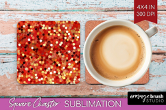 Glitter Texture Square Coaster - Sparkle Glitter Coaster PNG Product Image 1