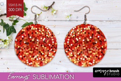 Glitter Texture Round Earrings - Sparkle Glitter PNG Product Image 1