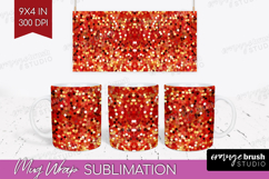 Glitter Texture Mug Wrap - Sparkle Glitter Mug PNG Product Image 1