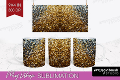 Glitter Texture Mug Wrap - Sparkle Glitter Mug PNG Product Image 1