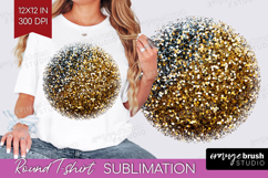 Glitter Texture Round Tshirt Background - Sparkle Glitter Product Image 1
