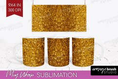 Glitter Texture Mug Wrap - Sparkle Glitter Mug PNG Product Image 1