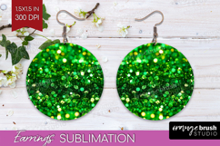 Glitter Texture Round Earrings - Sparkle Glitter PNG Product Image 1