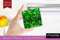 Glitter Texture Magnet Sublimation - Sparkle Glitter Square Product Image 1