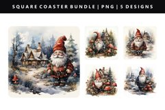 Gnome Square Coaster Design | Square Coaster PNG Product Image 2