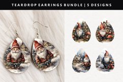 Gnome Teardrop Earring Sublimation PNG Design Product Image 1