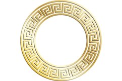 Set of golden Greek decorative frames. EPS, PNG, JPG Product Image 4