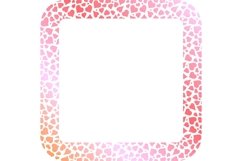 Set of golden pink abstract hearts frames. EPS, PNG, JPG Product Image 3