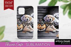 Golden Retriever Dog Phone Case PNG Halloween Case PNG Product Image 1