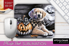 Golden Retriever Dog Mouse Pad Sublimation Halloween PNG Product Image 1