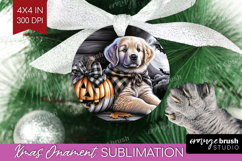 Golden Retriever Dog Ornament PNG Halloween PNG Sublimation Product Image 1