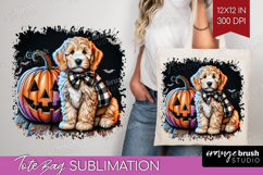 Goldendoodle Dog Tote Bag Halloween Tote Bag PNG Sublimation Product Image 1