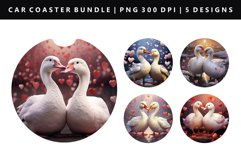 Loving Bird Keychain And Car Coaster Sublimation Bundle Product Image 2