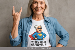 Who&#039;s Your Grandma Funny T-Shirt Design, SVG Product Image 2