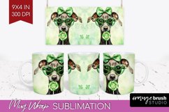 Greyhound St. Patricks Day Dog Mug Wrap Dog Mug PNG Product Image 1