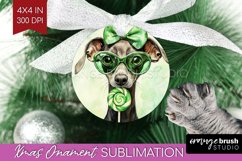 Greyhound St. Patricks Day Dog Ornament PNG Dog PNG Product Image 1