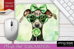 Greyhound St. Patricks Day Dog Mouse Pad Sublimation Dog Product Image 1