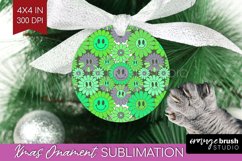 Retro Flowers Ornament PNG - Groovy PNG Sublimation Product Image 1