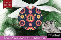 Retro Flowers Ornament PNG - Groovy PNG Sublimation Product Image 1